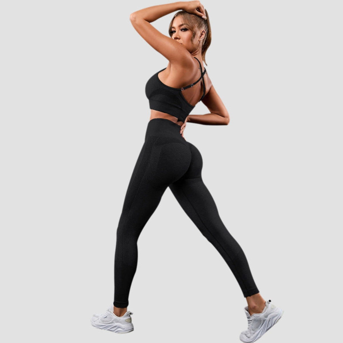 Women's Sports Bra & High-Waist Workout Leggings Set