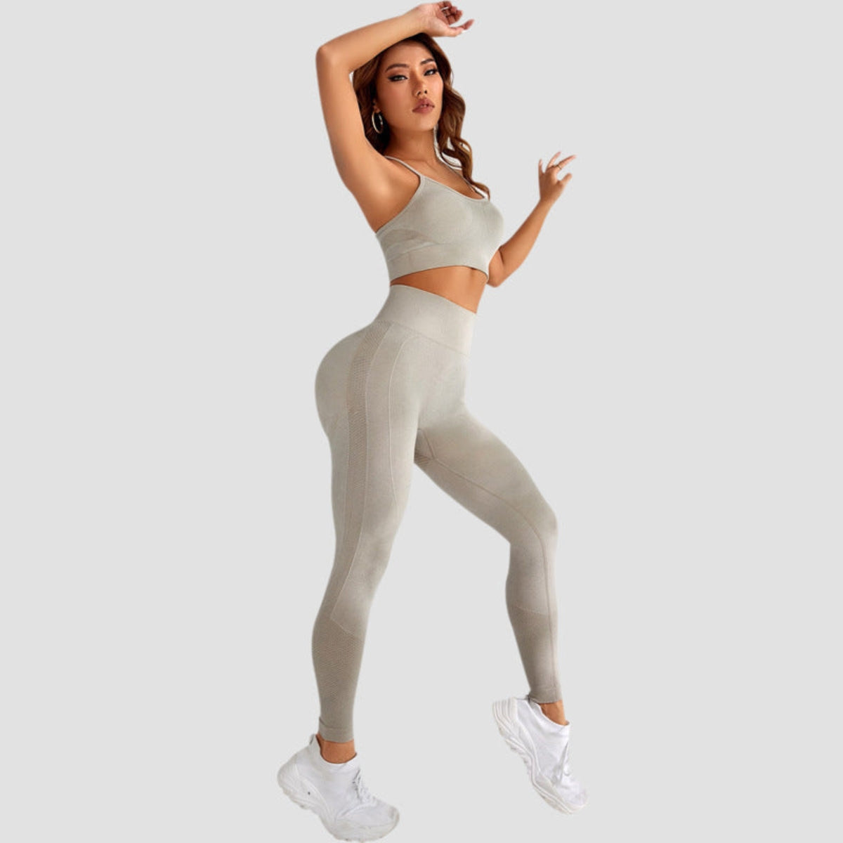 Women's Sports Bra & High-Waist Workout Leggings Set