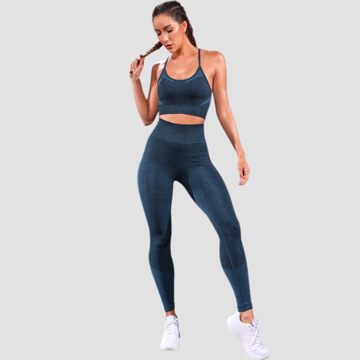Women's Sports Bra & High-Waist Workout Leggings Set